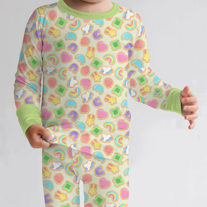 Zweiteiliges Langarm-Pyjama-Set mit Sommerfrüchten