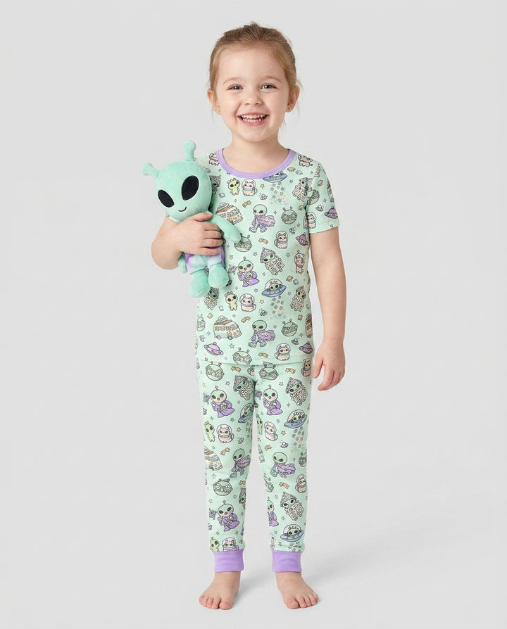 Little Alien Explorer Bamboo Two Piece Short Sleeve Pajama Set