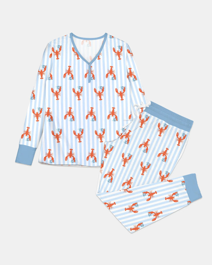 Crawfish Beer Season Bamboo Women Pajama Set
