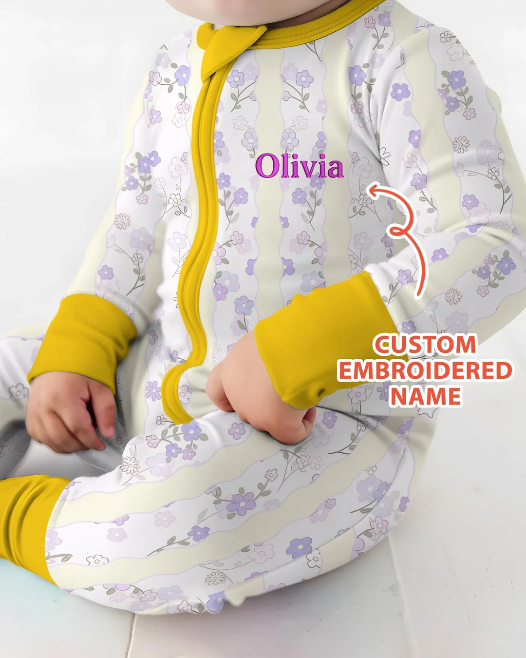 Custom Embroidered First Mother's Day Mommy And Me Bamboo Convertible Zippy