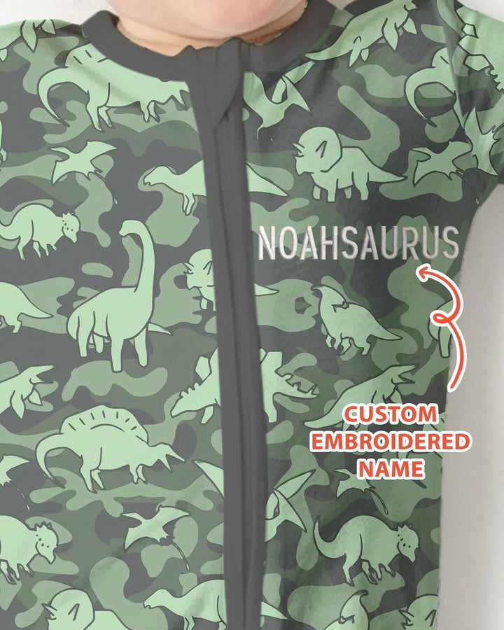 Custom Name Embroidered Matching With Dadasaurus Bamboo Convertible Zippy