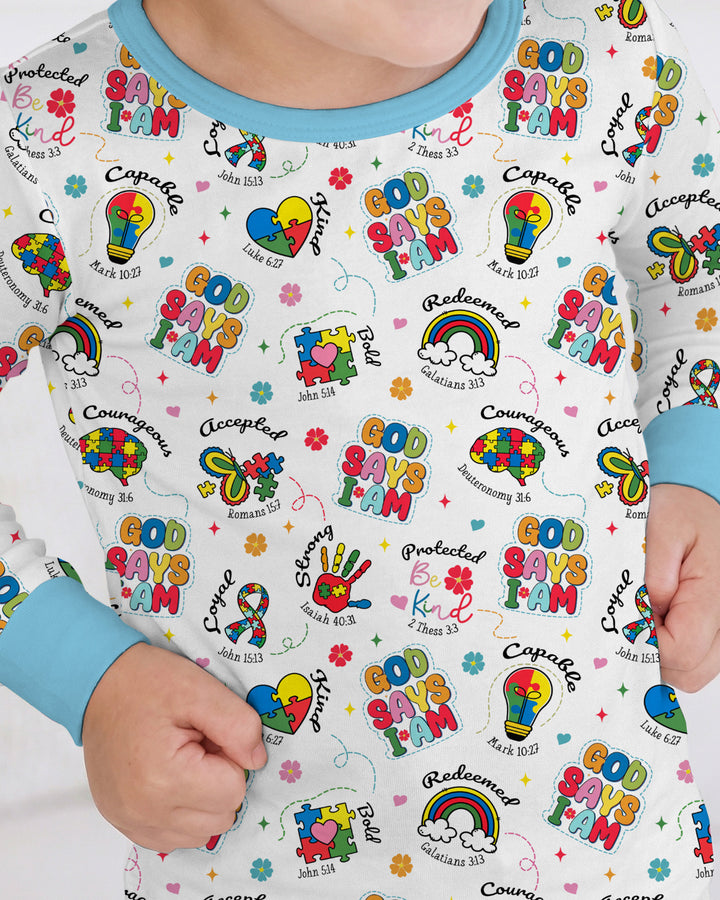 Zweiteiliges Langarm-Pyjama-Set mit Sommerfrüchten