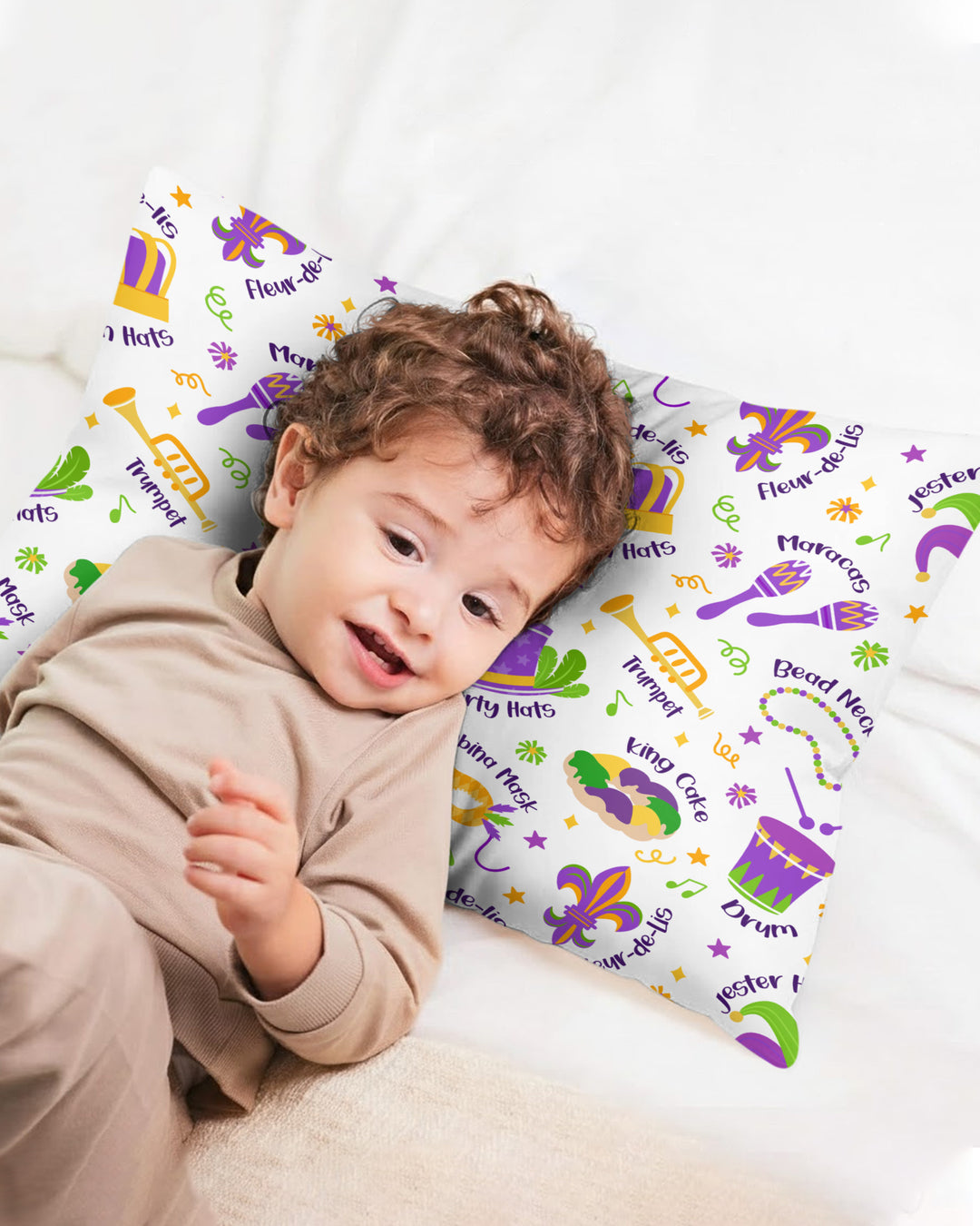 Mardi Gras Family Matching Pillow Case