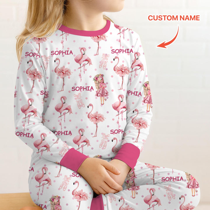 Little Ballerina Dreams Two Piece Long Sleeve Pajama Set