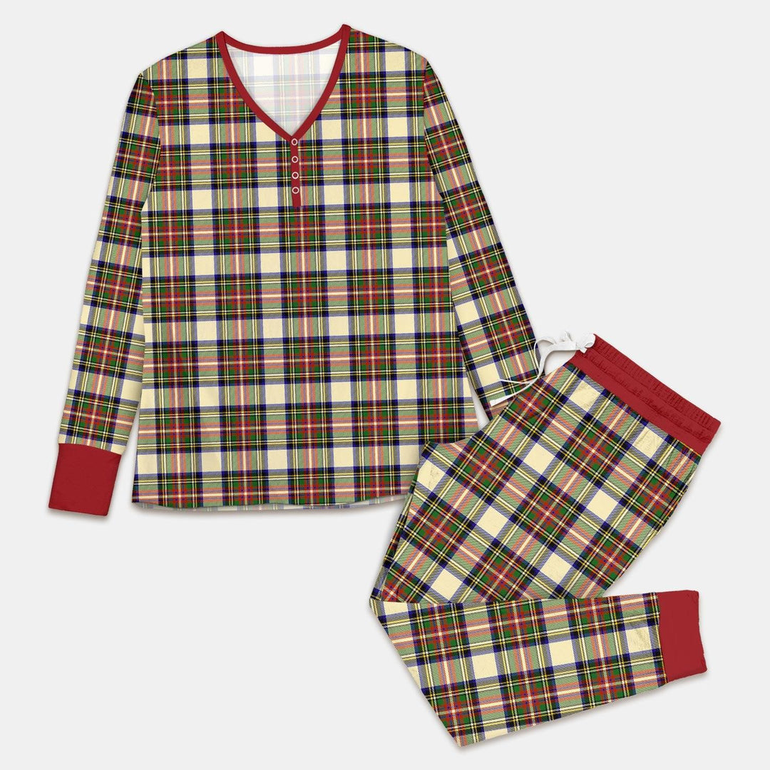 Cozy Evergreen Plaid Women Pajama Set