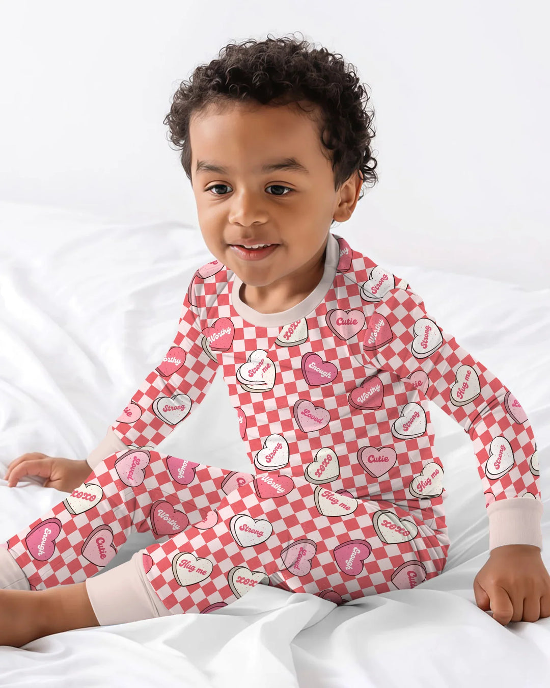 Valentine in Hearts Two Piece Long Sleeve Pajama Set