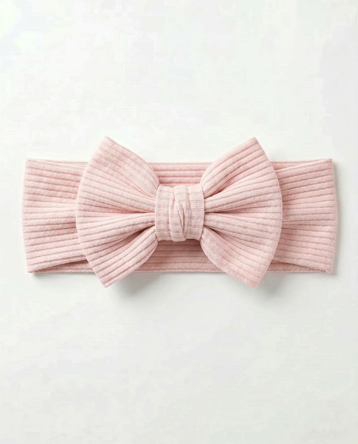 Ribbed Bamboo Luxe Bow Headband