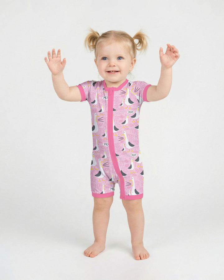 Funny Seagull MOM Shorty Zippy