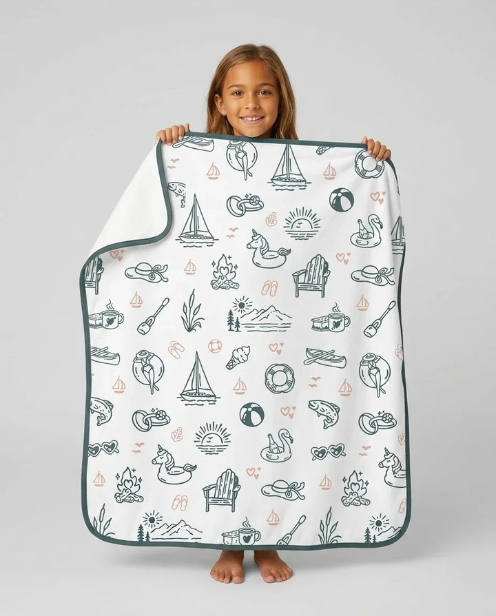 Lake Vibe Bamboo Blanket