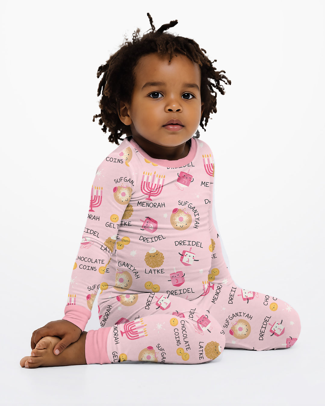 Family Hanukkah Matching Bamboo Two Piece Long Sleeve Pajama Set