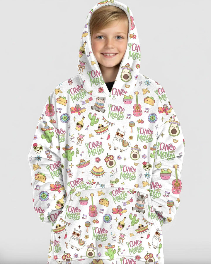 Cinco de Mayo Fiesta Wearable Bamboo Blanket Hoodie