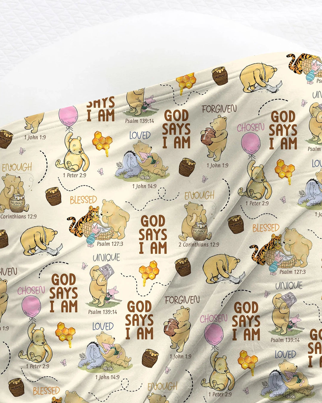 God Says I Am Little Blessings swaddle blanket