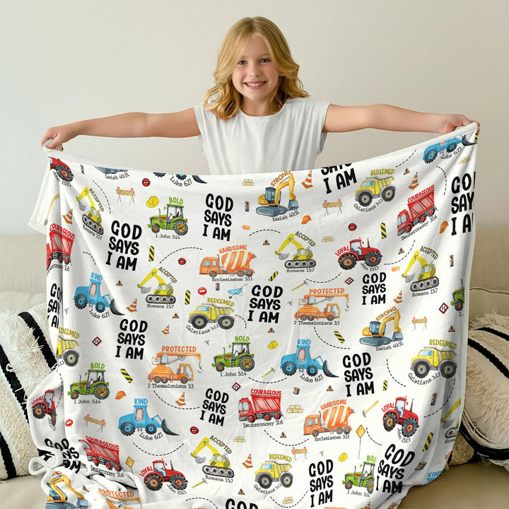 God Says I Am Boy Toddler Blanket