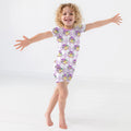 Mardi Gras Donut Bamboo Two Piece Short Sleeve Shorts Pajama Set