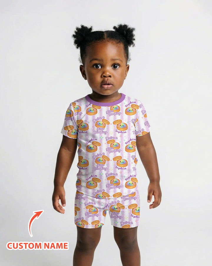 Conjunto de Pijama de Dos Piezas de Bambú con Mangas Cortas y Pantalones Cortos
