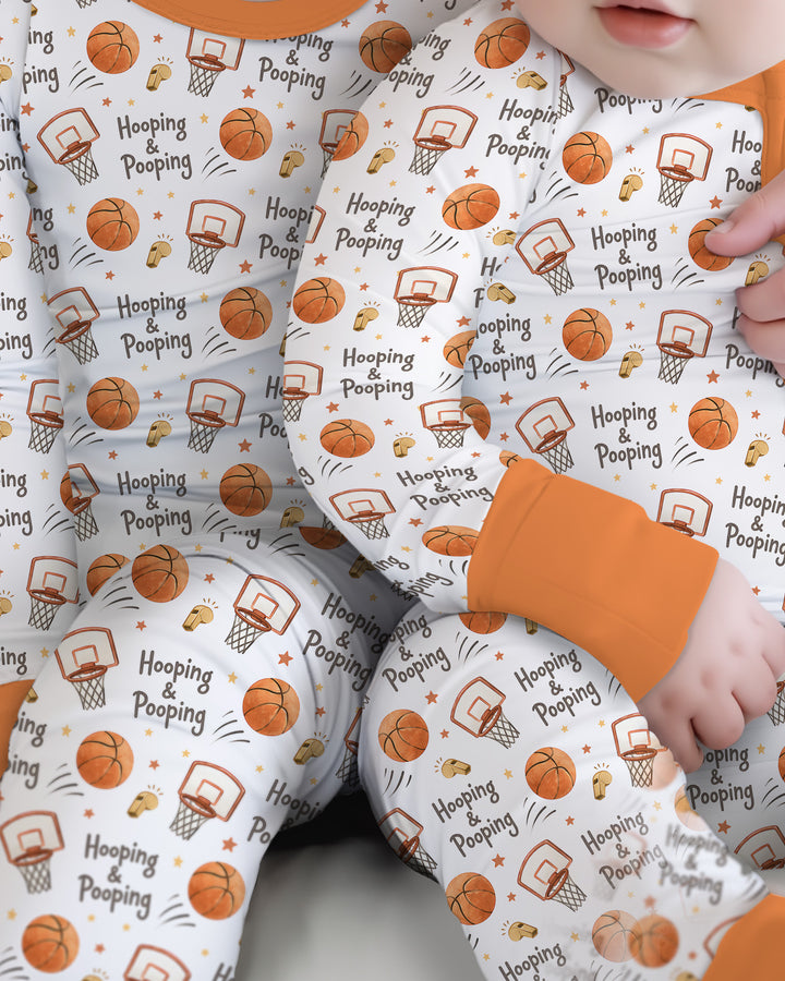 Funny Basketball Hooping & Pooping Bamboo Convertible Zippy