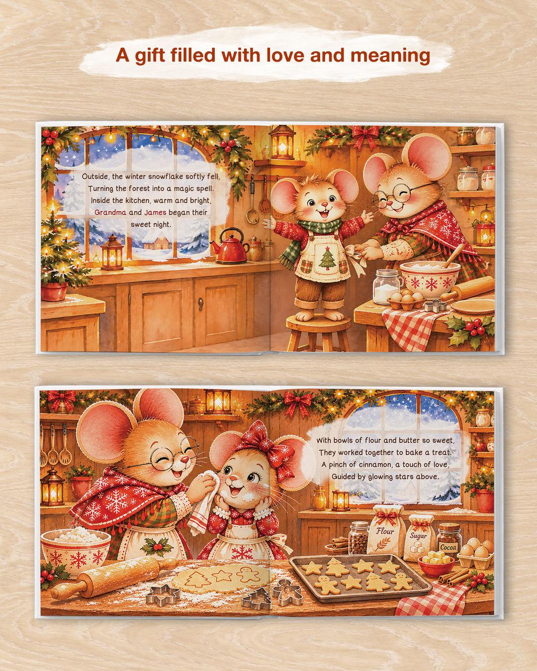 Personalized Grandma & Grandchild Christmas Book
