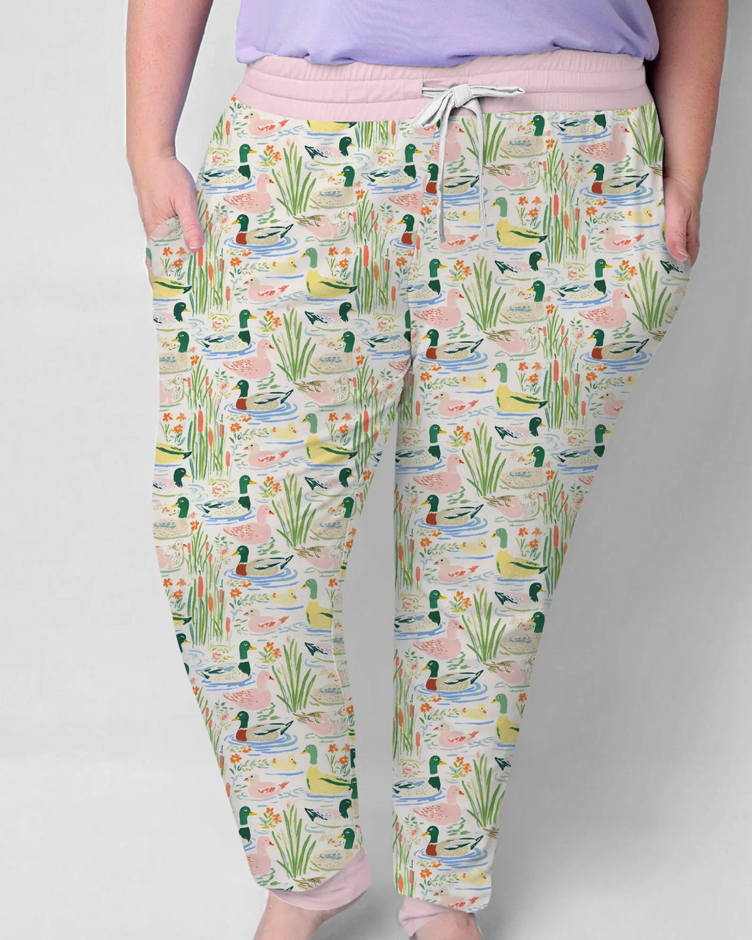 Whimsical Mallard Duck Custom Bamboo Women Pajama Set