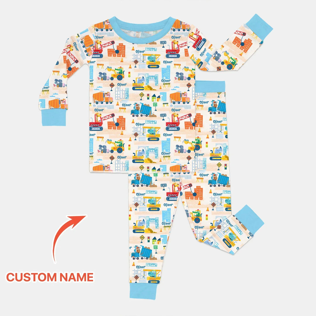 Zweiteiliges Langarm-Pyjama-Set mit Sommerfrüchten