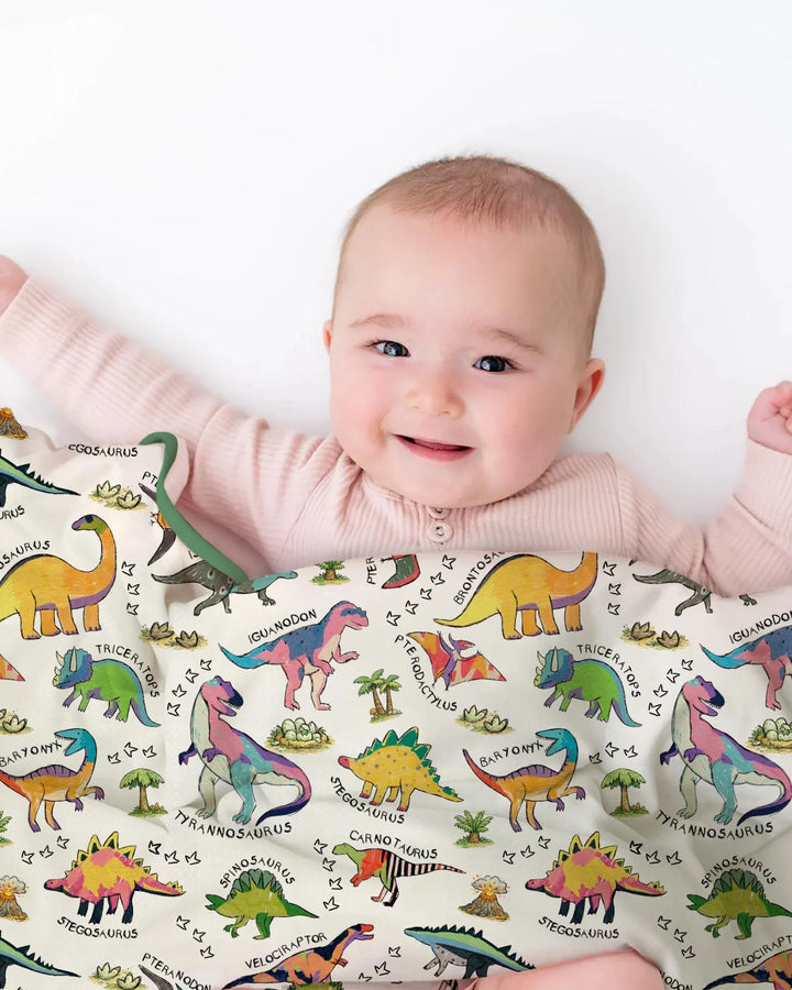 All The Dino Types Bamboo Blanket