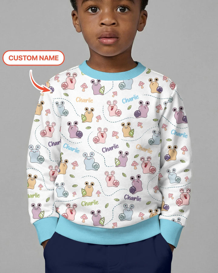 Sudadera de cuello redondo de bambú "¡Lo logré!" con nombre personalizado