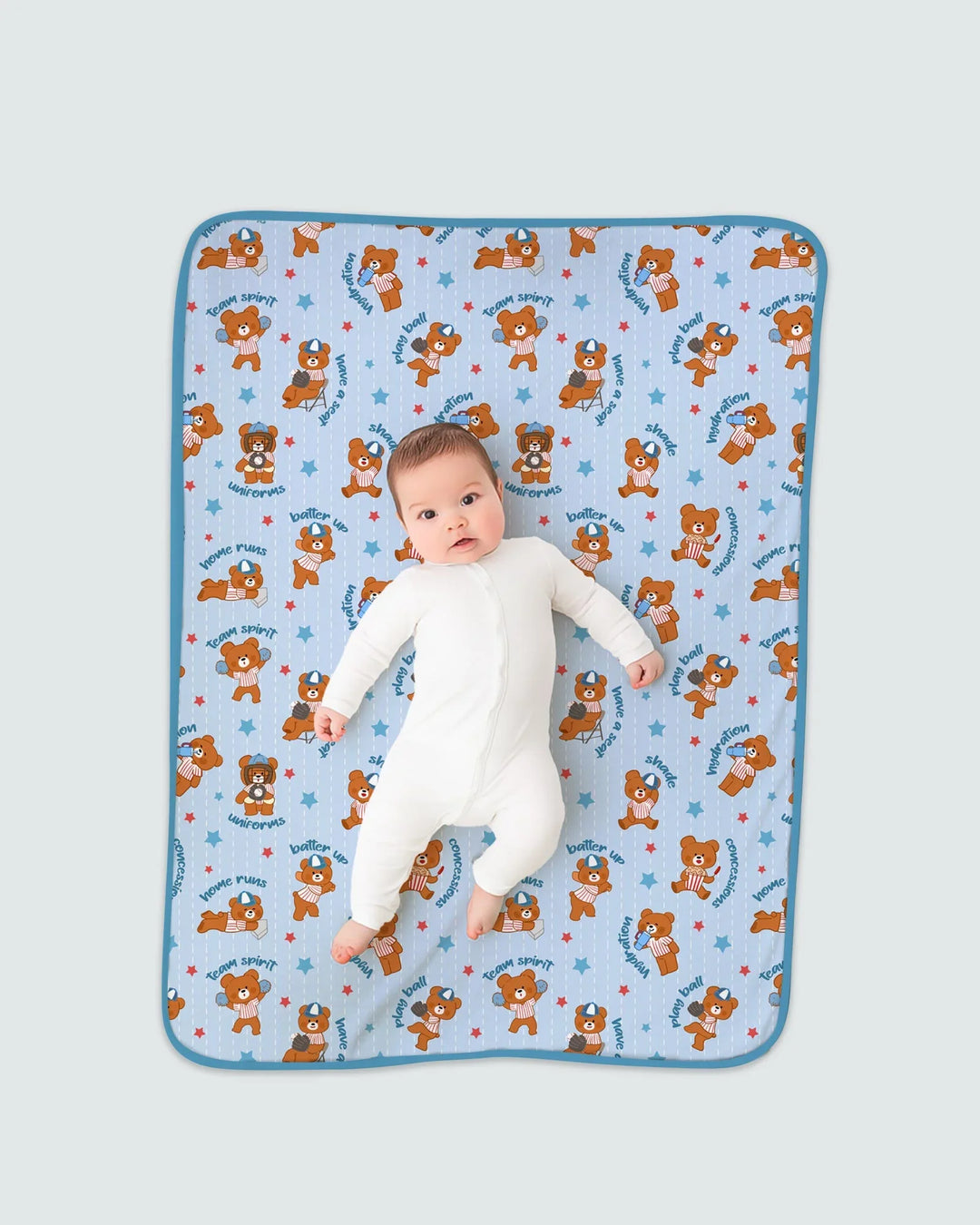 Born To Play Baseball Bamboo Blanket