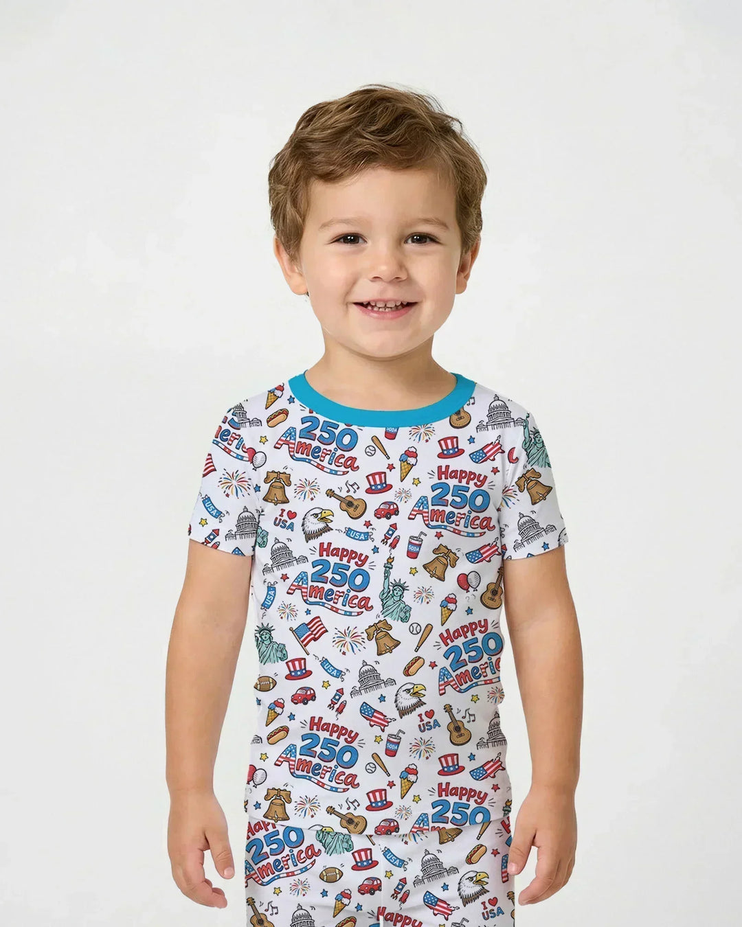 Zweiteiliges, kurzärmliges Pyjama-Set mit Marienkäfern