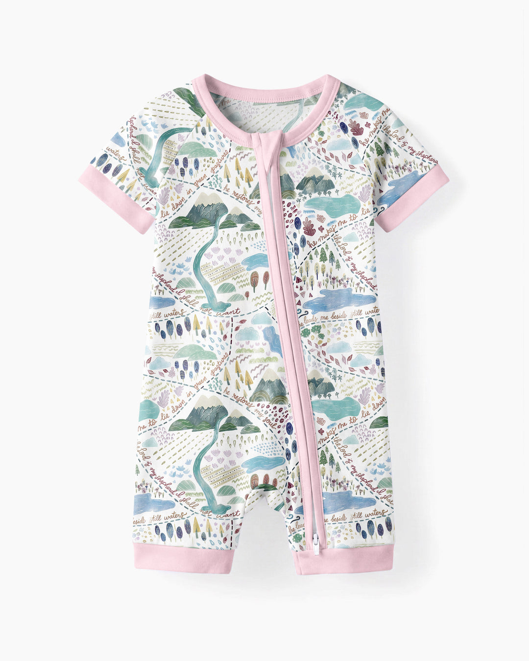 Whimsical Psalms 23 Map Bamboo Shorty Zippy