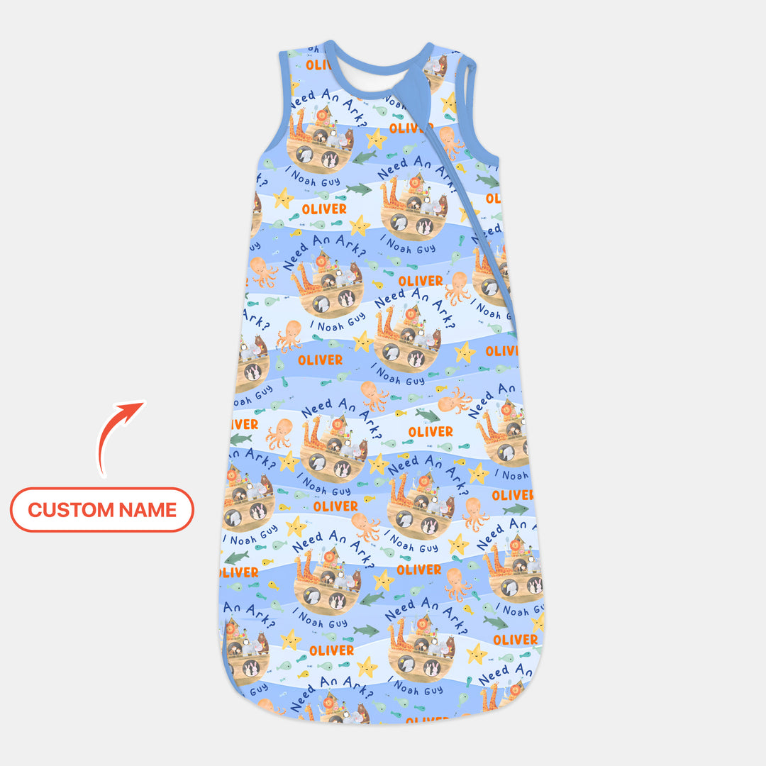 Noah’s Ark Custom Name Boy Sleep Bag
