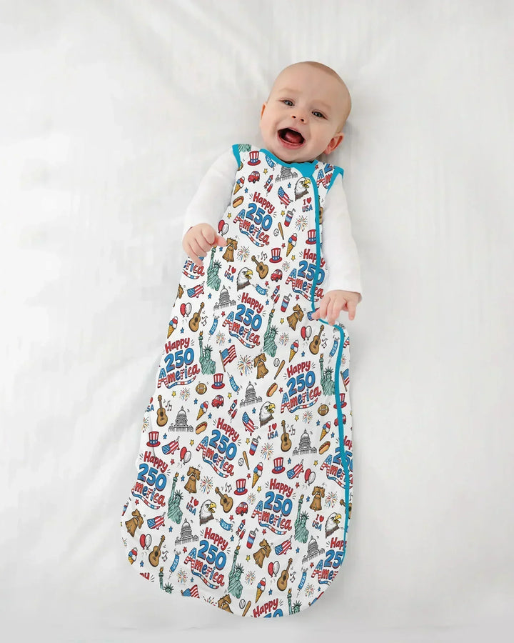 Happy 250 America I love USA Bamboo Sleep Bag