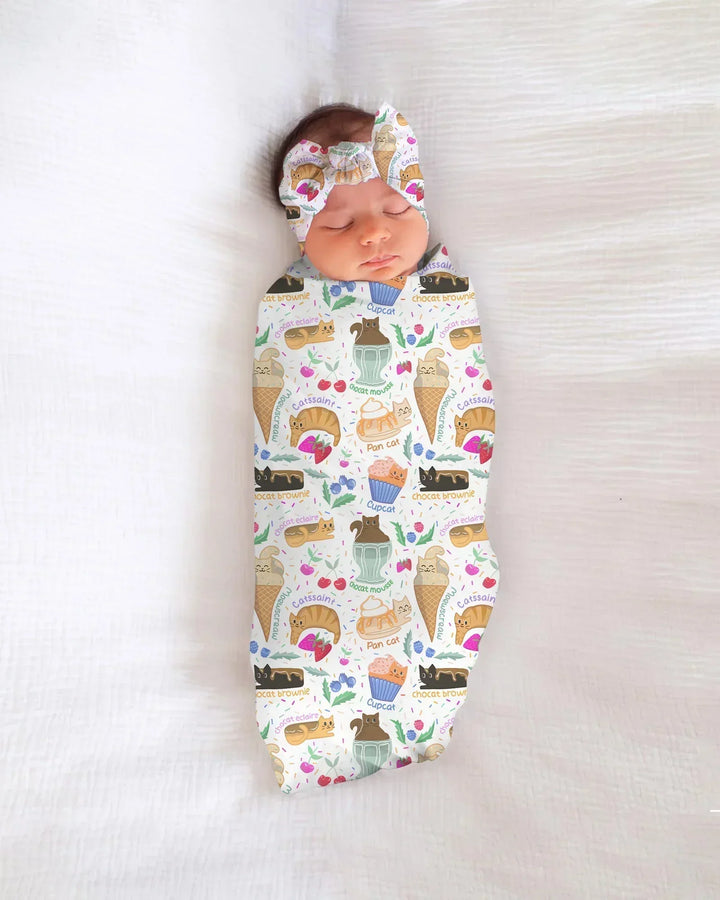 Purrfect Treats swaddle blanket