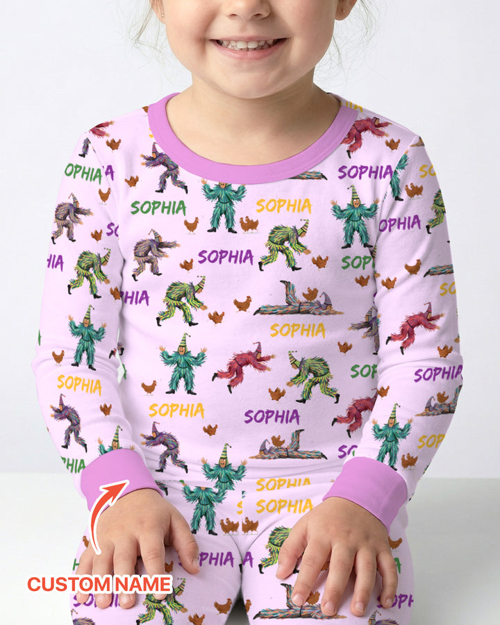 Zweiteiliges Langarm-Pyjama-Set mit Sommerfrüchten