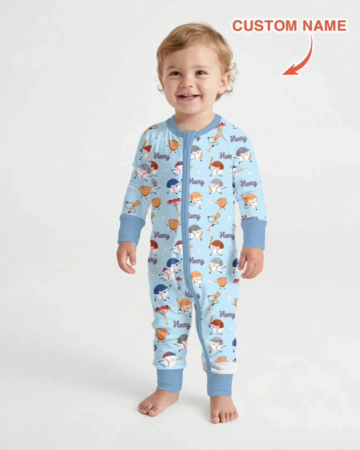 Custom Name Ballparl Family Matching Bamboo Convertible Zippy