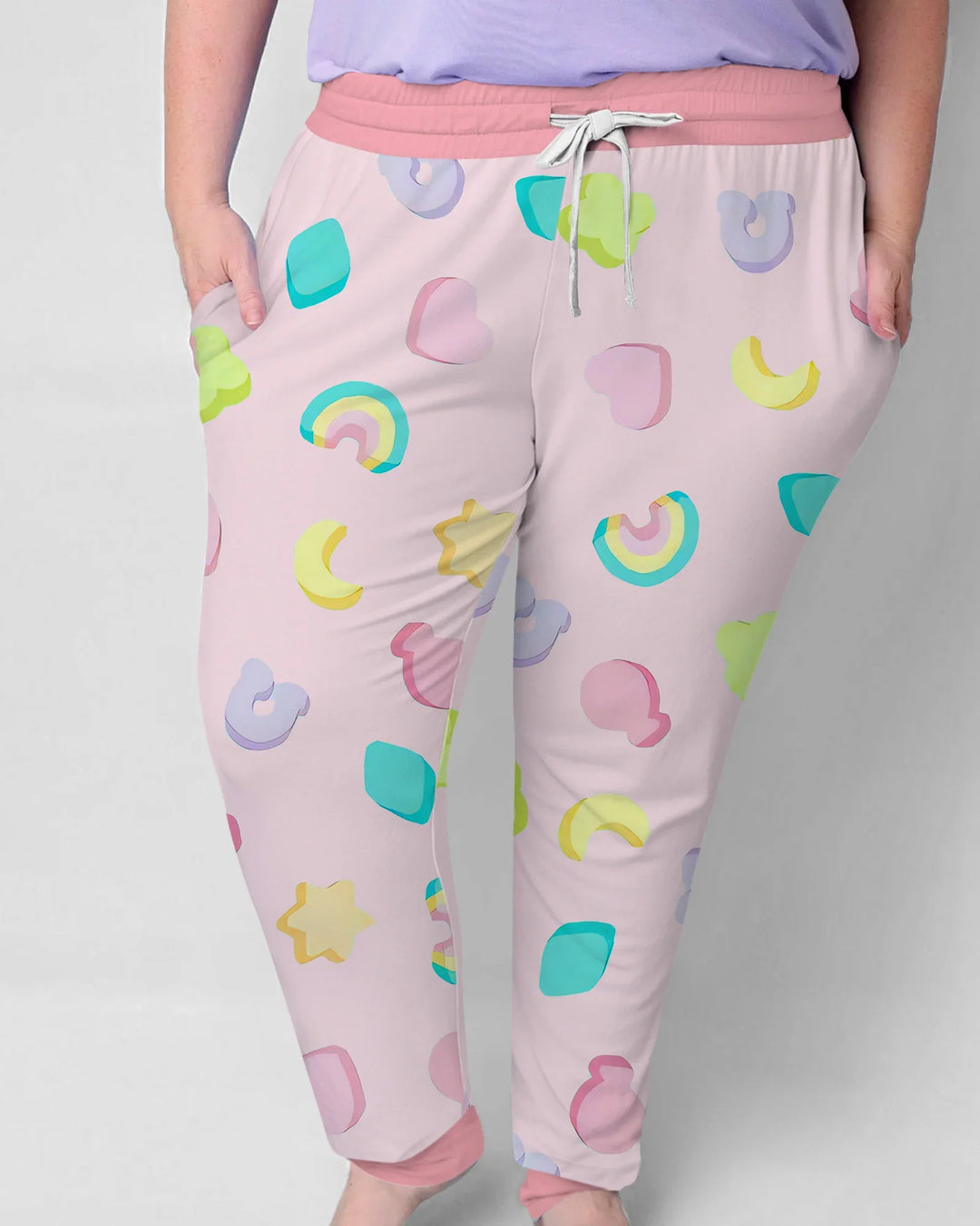 Pastel Lucky Charms Scatter Women Pajama Set