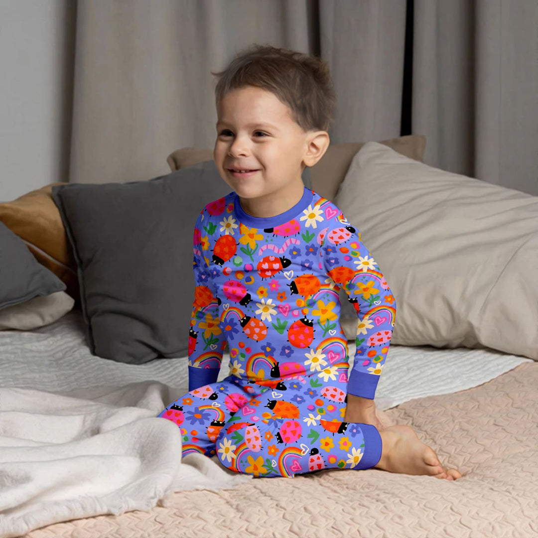 Lady Bugs Two Piece Long Sleeve Pajama Set