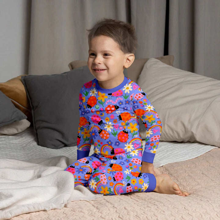Lady Bugs Two Piece Long Sleeve Pajama Set