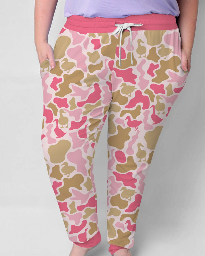 Mallard Duck Hunting Camouflage Bamboo Women Pajama Set
