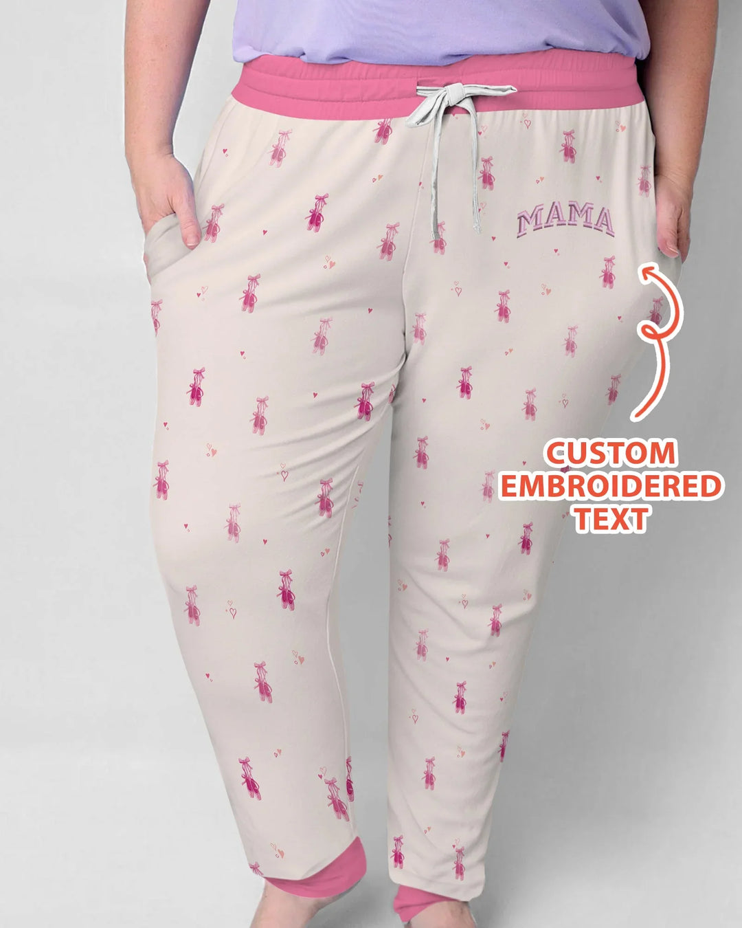 Custom Embroidered Mommy and Me Matching Bamboo Women Pajama Set