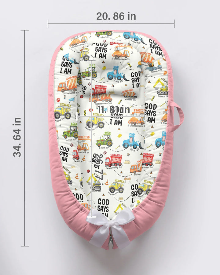 God Says I Am Boy Bamboo Baby Nest Bed