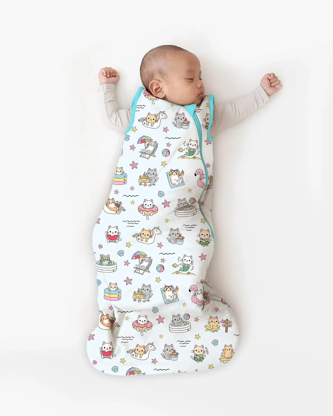 Kawaii Cats Summer Vacation Bamboo Sleep Bag