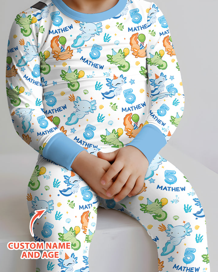 Personalized Alolt Of Fun Birthday Bamboo Two Piece Long Sleeve Pajama Set