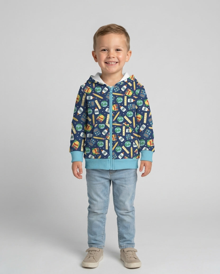 Sudadera con capucha y cremallera de bambú personalizada