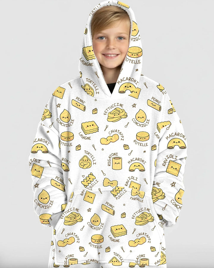 Kawaii Pasta Wearable Blanket Hoodie
