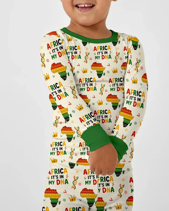 Africa It's In My DNA Bamboo Two Piece Long Sleeve Pajama Set