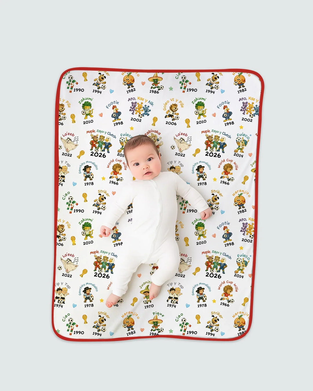 Soccer cup Mascots Bamboo Blanket