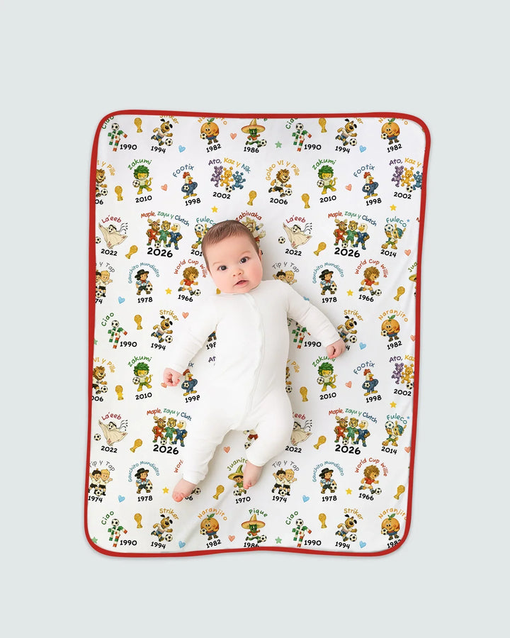 Soccer cup Mascots Bamboo Blanket