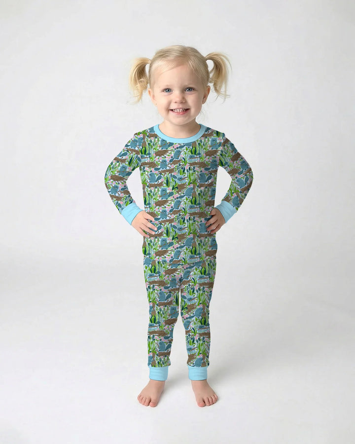 Little Dam Builders Bamboo Two Piece Long Sleeve Pajama Set