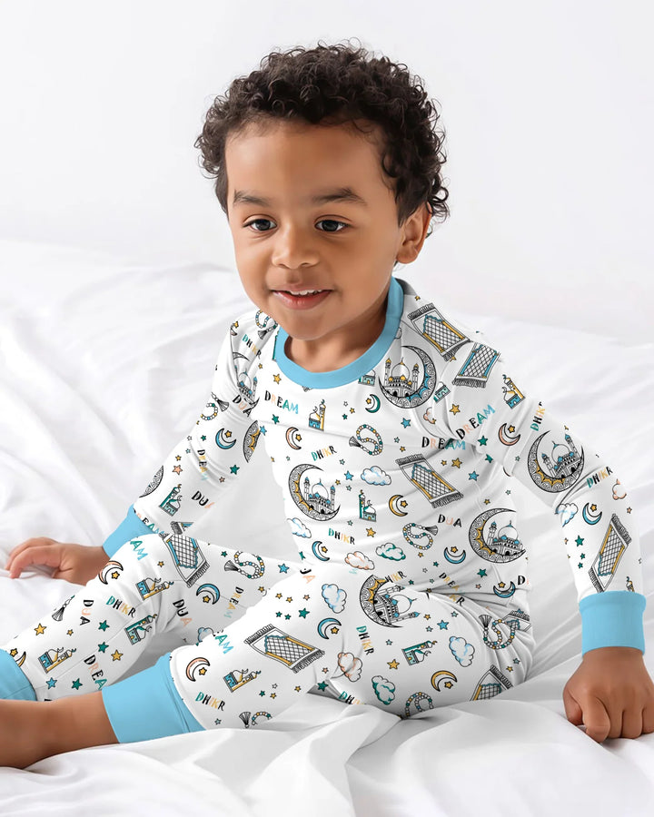 Dua, Dhikr, Dream Matching Family Two Piece Long Sleeve Pajama Set