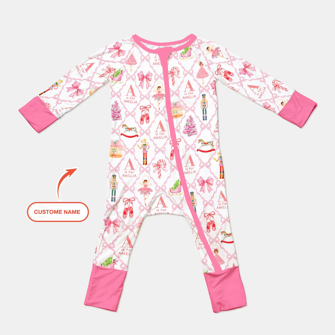 Nutcracker Sweet Dreams Custom Name Convertible Zippy , Nutcracker Sweet Dreams Custom Name Convertible Zippy - 0-3M