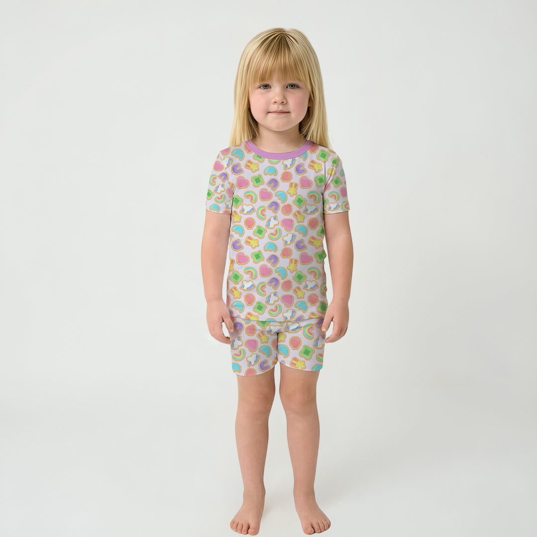 Lucky Marshmallow Cookies Two Piece Short Sleeve Shorts Pajama Set